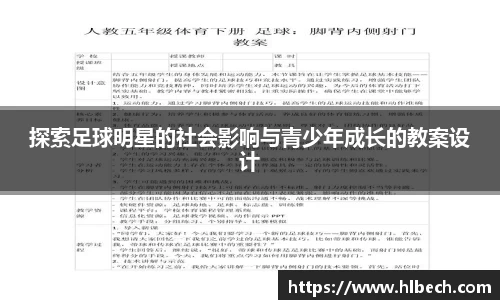 探索足球明星的社会影响与青少年成长的教案设计
